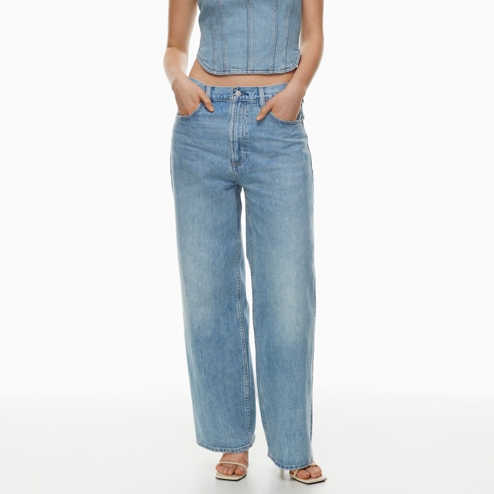 Denim Forum Light Blue Flare & Wide Leg Jeans